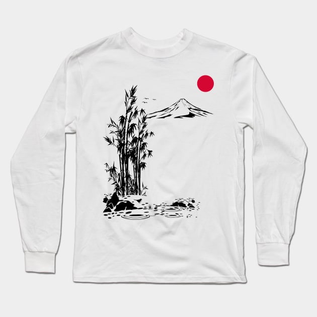 Exotic Nature | Oriental Style Long Sleeve T-Shirt by VISUALUV